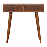 Tile Carve Chestnut Console